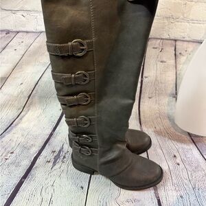 Blowfish Charcoal Over the Knee Boots